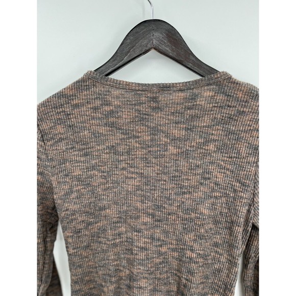 NWT Wild fable Women's Blouse‎ Cozy Knit Long Sleeve Front Lace-Up Brown Size M - Picture 10 of 10